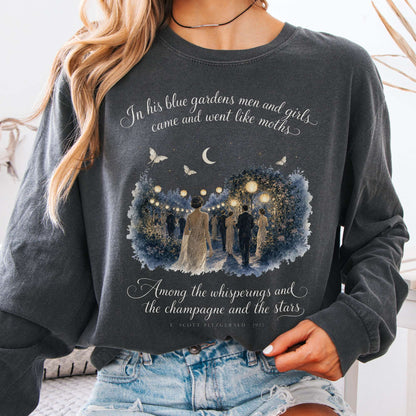 Long-sleeve Pepper / S Among the Whisperings The Great Gatsby Fitzgerald Literary Long Sleeve The Mystic Eden