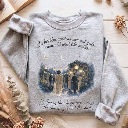 Among the Whisperings The Great Gatsby Fitzgerald Literary Sweatshirt