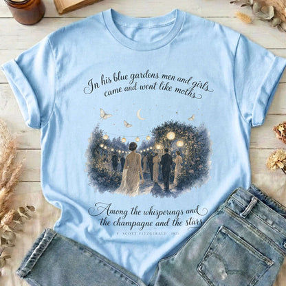 Among the Whisperings The Great Gatsby Fitzgerald Literary T-Shirt