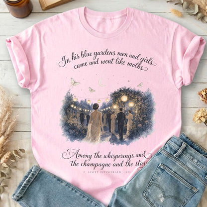Among the Whisperings The Great Gatsby Fitzgerald Literary T-Shirt