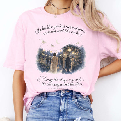 Among the Whisperings The Great Gatsby Fitzgerald Literary T-Shirt