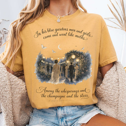 T-Shirt Mustard / S Among the Whisperings The Great Gatsby Fitzgerald Literary T-Shirt The Mystic Eden