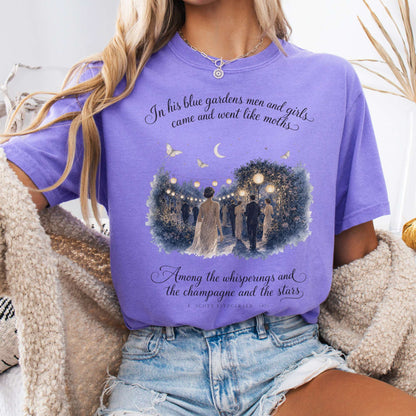 T-Shirt Violet / S Among the Whisperings The Great Gatsby Fitzgerald Literary T-Shirt The Mystic Eden