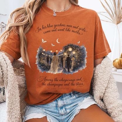 T-Shirt Yam / S Among the Whisperings The Great Gatsby Fitzgerald Literary T-Shirt The Mystic Eden