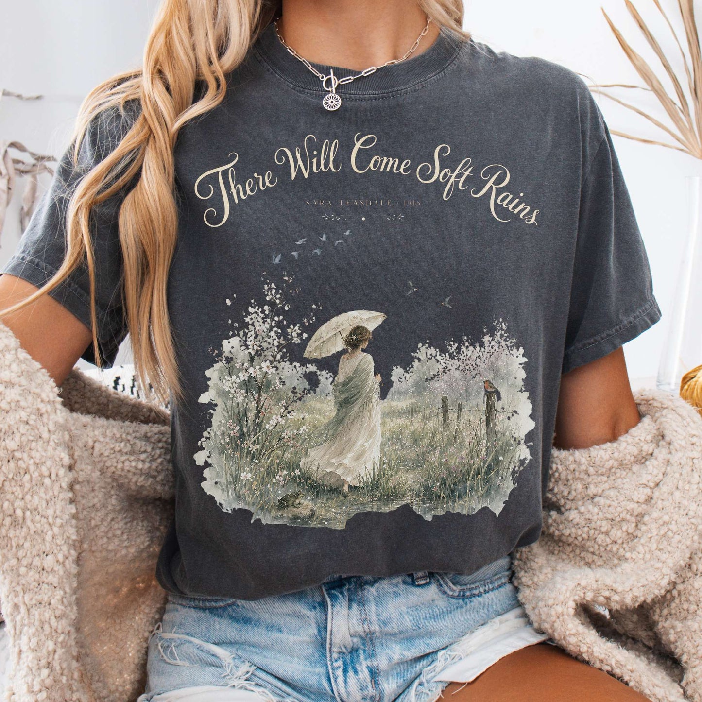 T-Shirt Pepper / S There Will Come Soft Rains Sara Teasdale Literary T-Shirt The Mystic Eden
