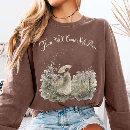 Long-sleeve Espresso / S There Will Come Soft Rains Sara Teasdale Literary Long Sleeve The Mystic Eden