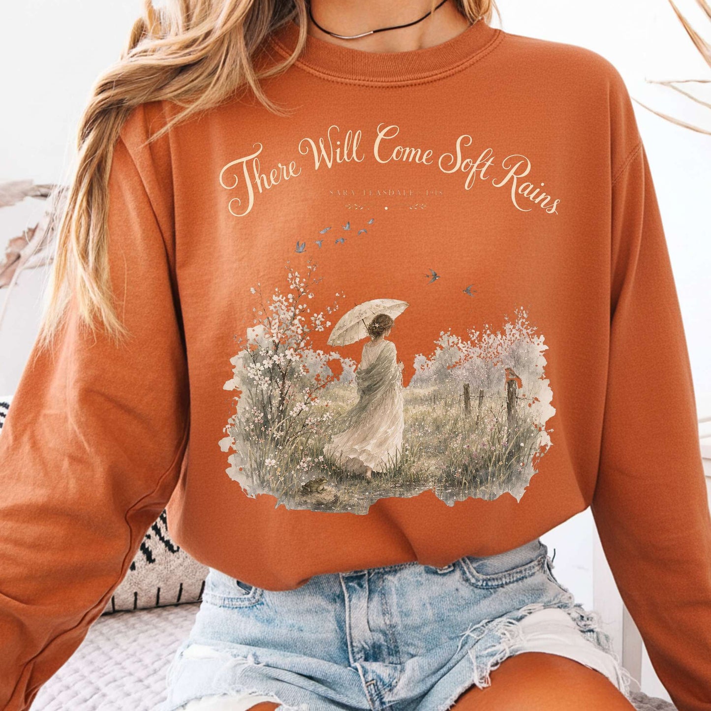 Long-sleeve Yam / S There Will Come Soft Rains Sara Teasdale Literary Long Sleeve The Mystic Eden