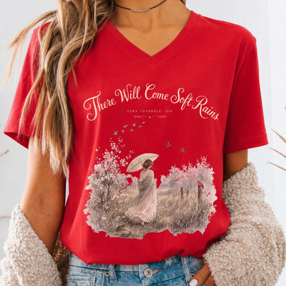 There Will Come Soft Rains Sara Teasdale Literary V-Neck