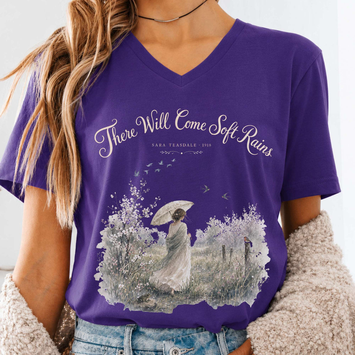 There Will Come Soft Rains Sara Teasdale Literary V-Neck