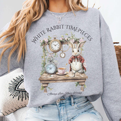 White Rabbit Timepieces Sweatshirt Alice in Wonderland