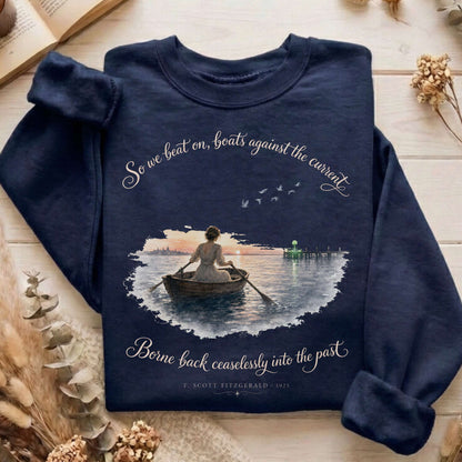 So We Beat On The Great Gatsby Fitzgerald Literary Sweatshirt