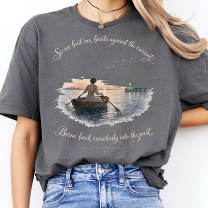 So We Beat On The Great Gatsby Fitzgerald Literary T-Shirt
