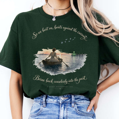 So We Beat On The Great Gatsby Fitzgerald Literary T-Shirt
