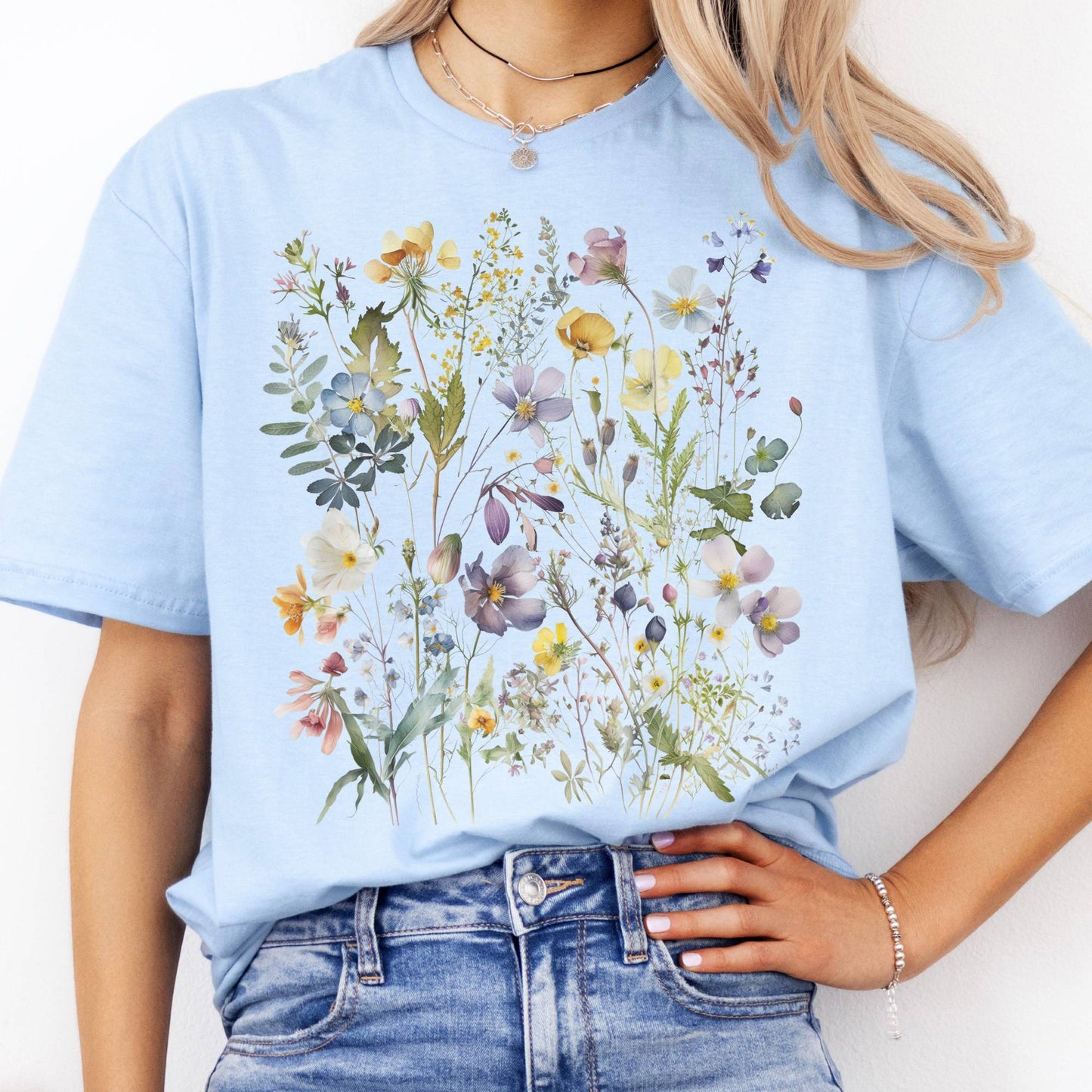 T-Shirts Spring Wildflowers Cottagecore T-Shirt The Mystic Eden