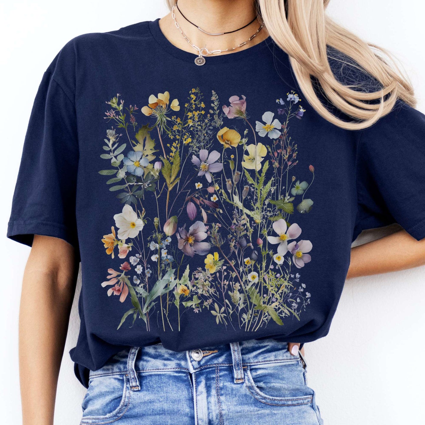 T-Shirts Spring Wildflowers Cottagecore T-Shirt The Mystic Eden