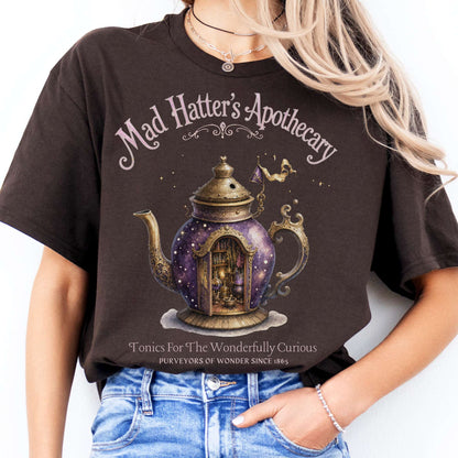 Mad Hatter's Apothecary Lewis Carroll Literary T-Shirt