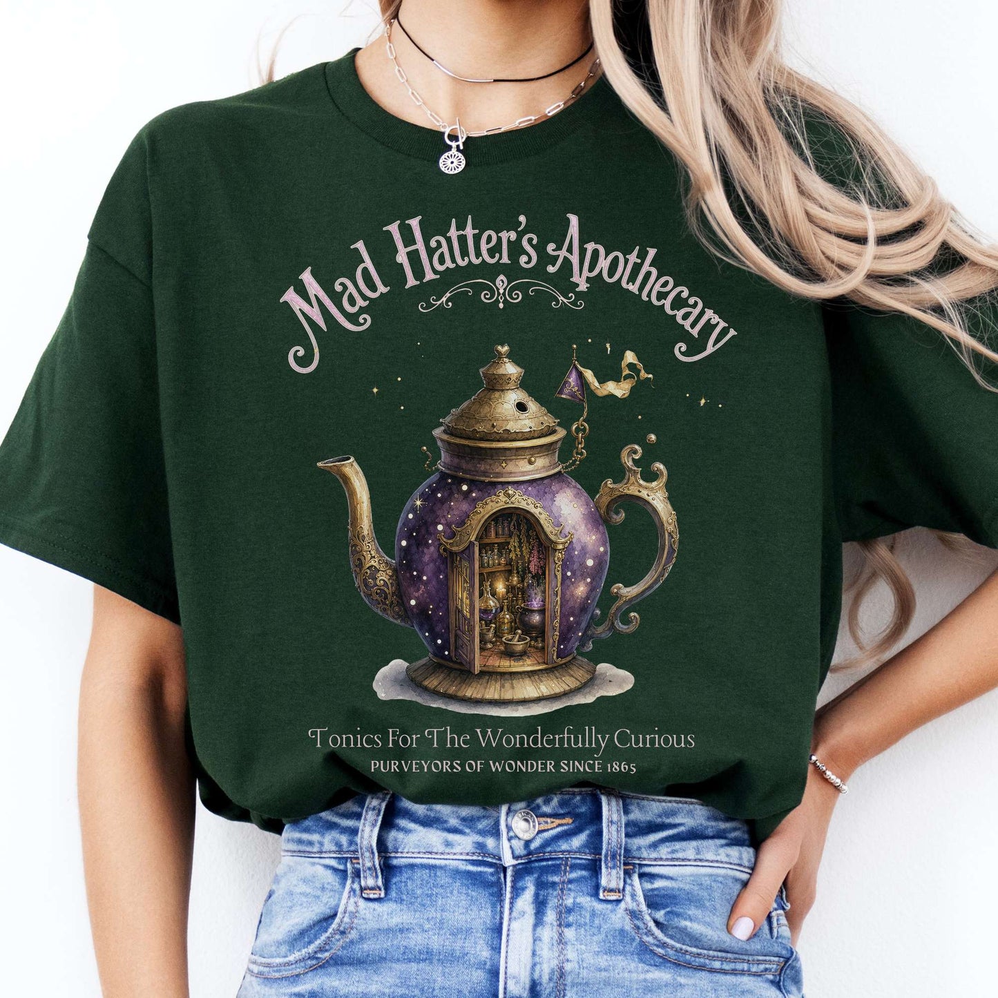 Mad Hatter's Apothecary Lewis Carroll Literary T-Shirt