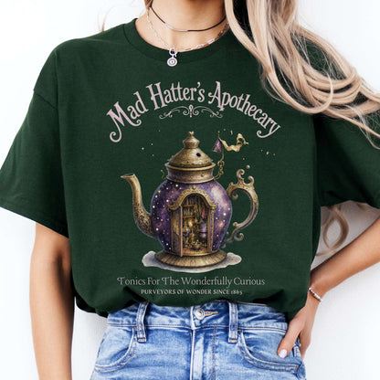 Mad Hatter's Apothecary Lewis Carroll Literary T-Shirt