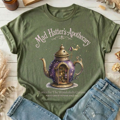 Mad Hatter's Apothecary Lewis Carroll Literary T-Shirt