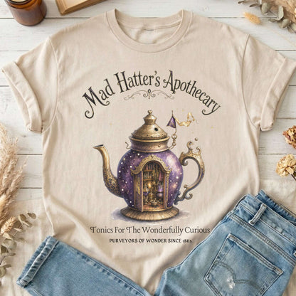 Mad Hatter's Apothecary Lewis Carroll Literary T-Shirt