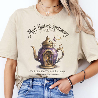 Mad Hatter's Apothecary Lewis Carroll Literary T-Shirt