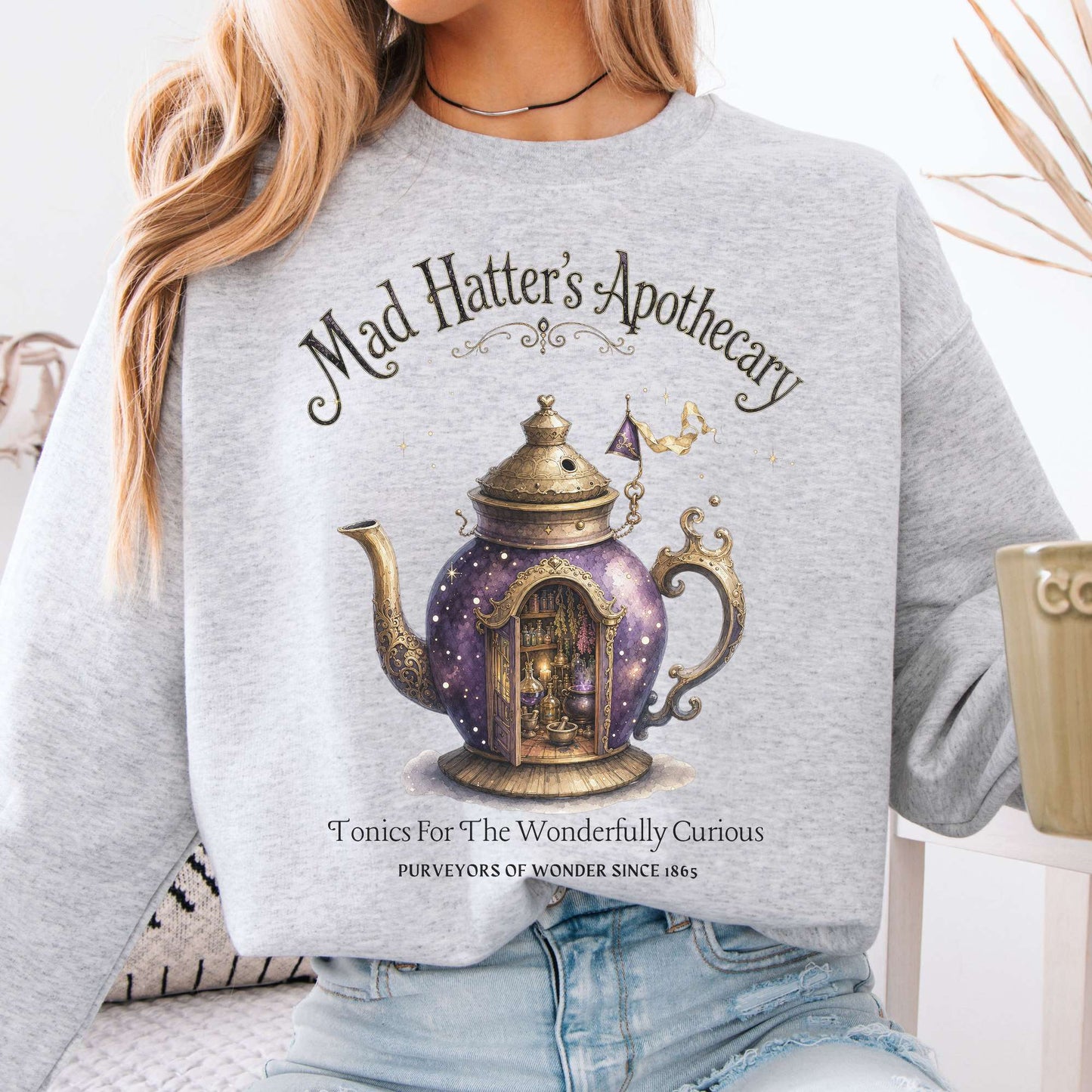 Sweatshirt Ash / S Design 381 Crewneck Sweatshirt The Mystic Eden