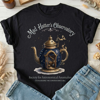 Mad Hatter's Observatory Lewis Carroll Literary T-Shirt