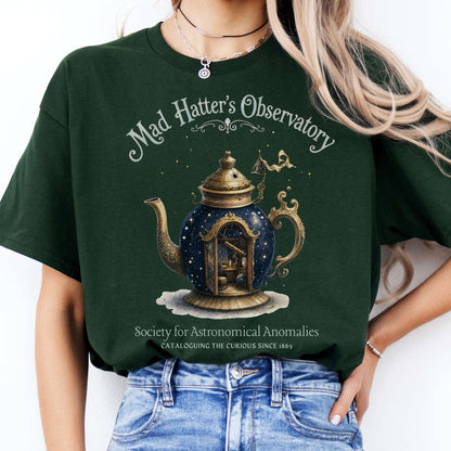 Mad Hatter's Observatory Lewis Carroll Literary T-Shirt
