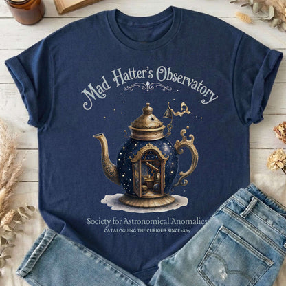 Mad Hatter's Observatory Lewis Carroll Literary T-Shirt