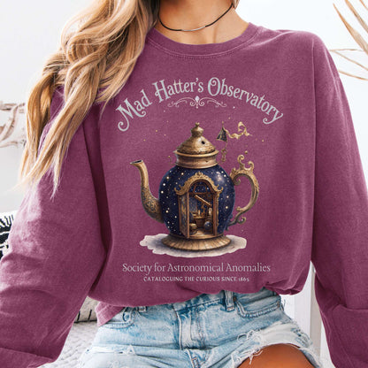 Long-sleeve Berry / S Mad Hatter's Observatory Lewis Carroll Literary Long Sleeve The Mystic Eden