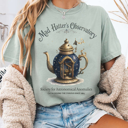 T-Shirt Bay / S Mad Hatter's Observatory Lewis Carroll Literary T-Shirt The Mystic Eden