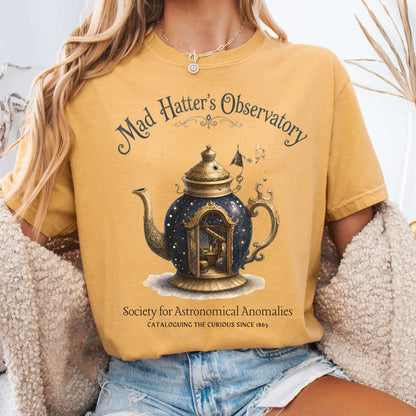 T-Shirt Mustard / S Mad Hatter's Observatory Lewis Carroll Literary T-Shirt The Mystic Eden