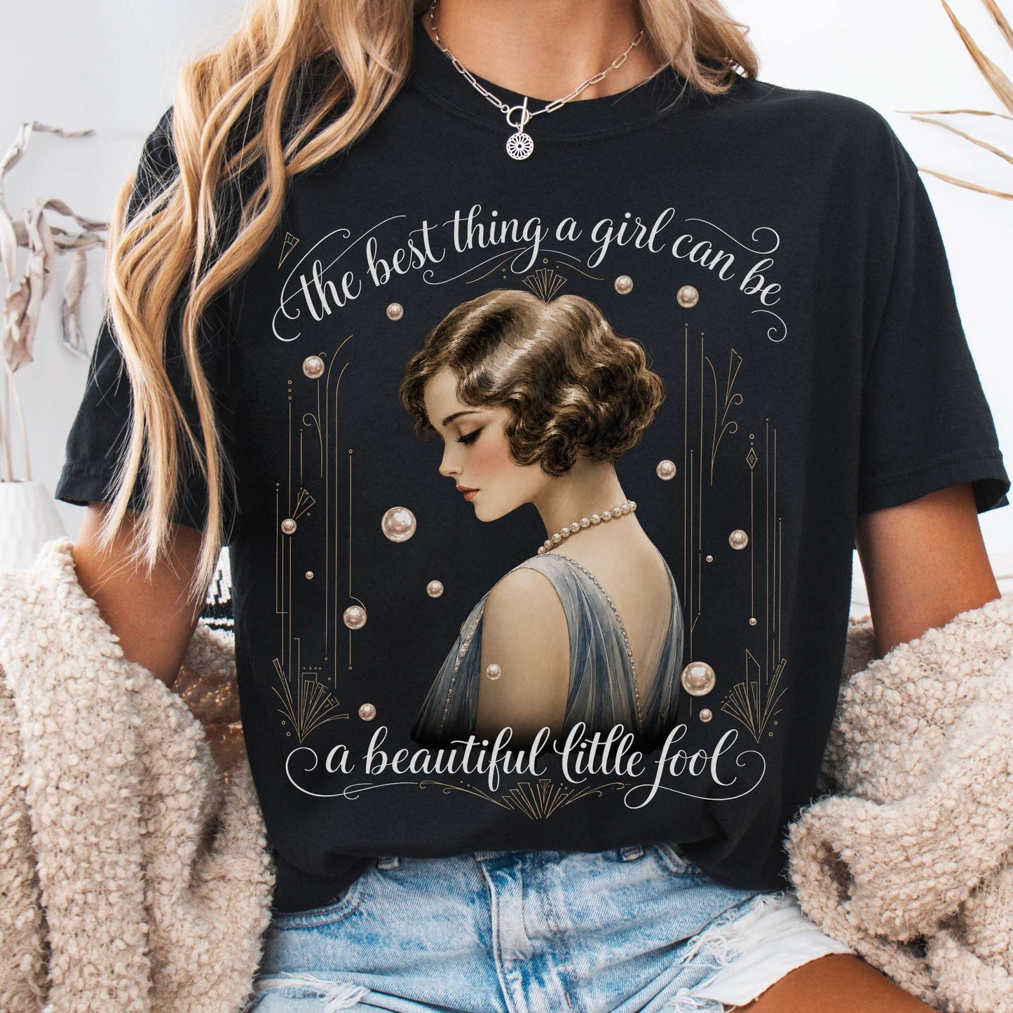 T-Shirt Black / S A Beautiful Little Fool The Great Gatsby Literary T-Shirt The Mystic Eden