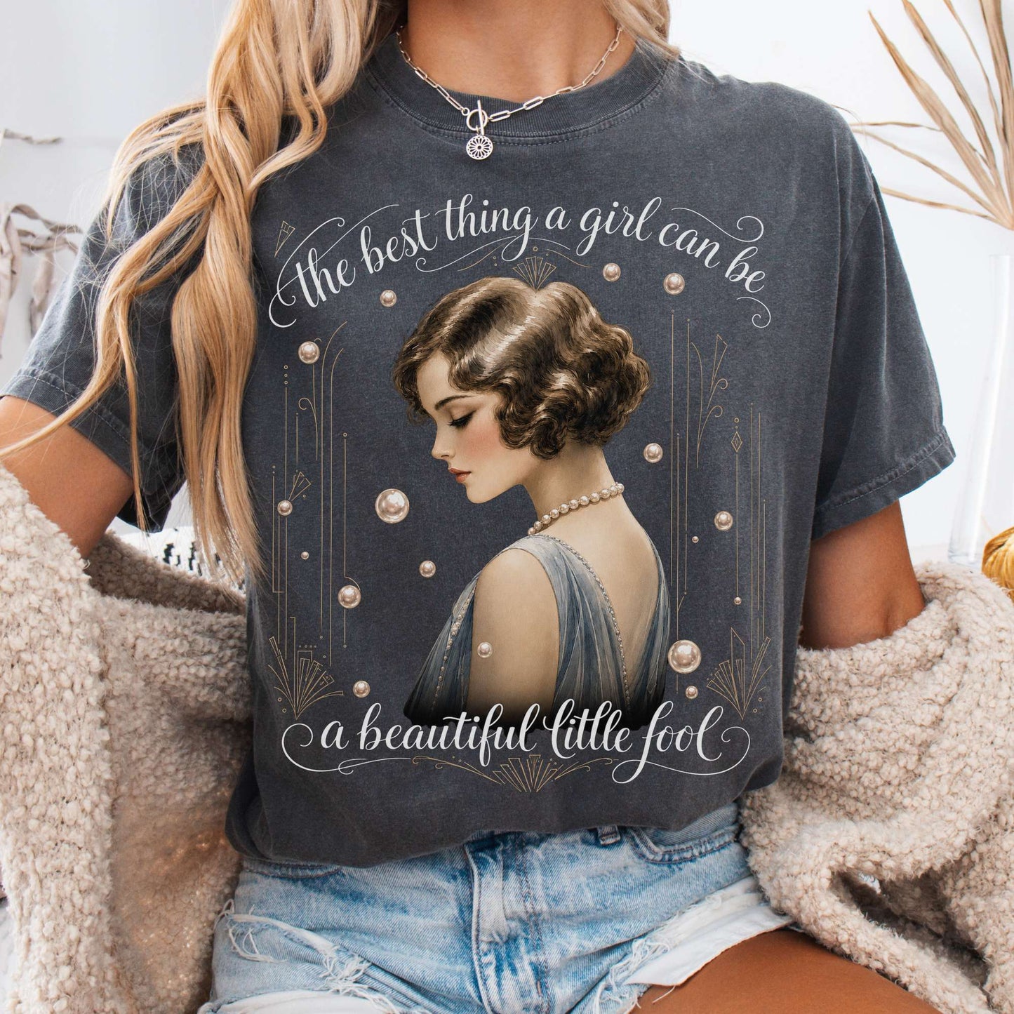 T-Shirt Pepper / S A Beautiful Little Fool The Great Gatsby Literary T-Shirt The Mystic Eden