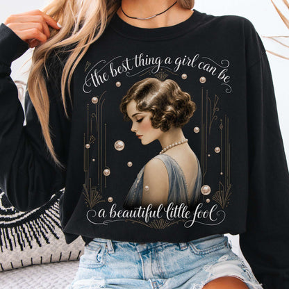 Long-sleeve Black / S A Beautiful Little Fool The Great Gatsby Literary Long Sleeve The Mystic Eden