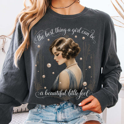 Long-sleeve Pepper / S A Beautiful Little Fool The Great Gatsby Literary Long Sleeve The Mystic Eden