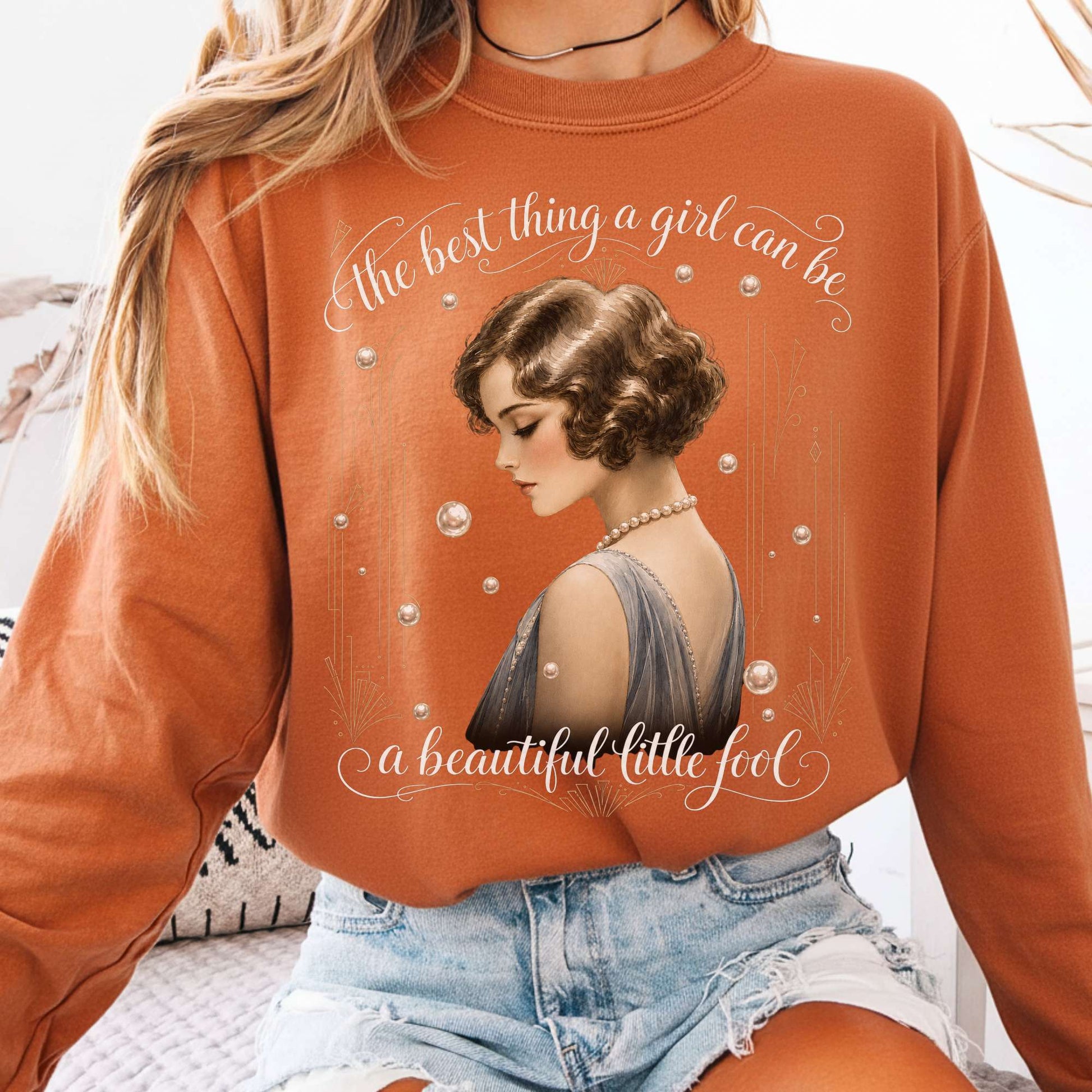 Long-sleeve Yam / S A Beautiful Little Fool The Great Gatsby Literary Long Sleeve The Mystic Eden
