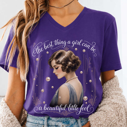 A Beautiful Little Fool The Great Gatsby Literary V-Neck