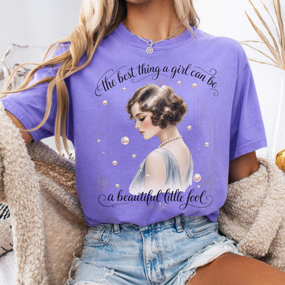 T-Shirt Violet / S A Beautiful Little Fool The Great Gatsby Literary T-Shirt The Mystic Eden