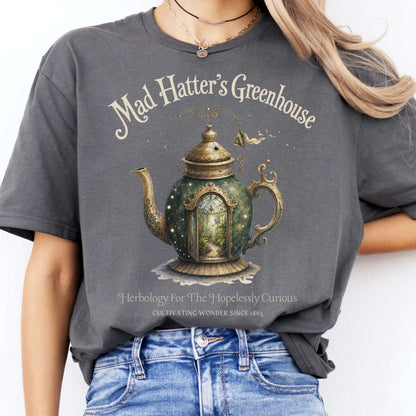Mad Hatter's Greenhouse Lewis Carroll Literary T-Shirt