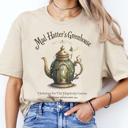Mad Hatter's Greenhouse Lewis Carroll Literary T-Shirt