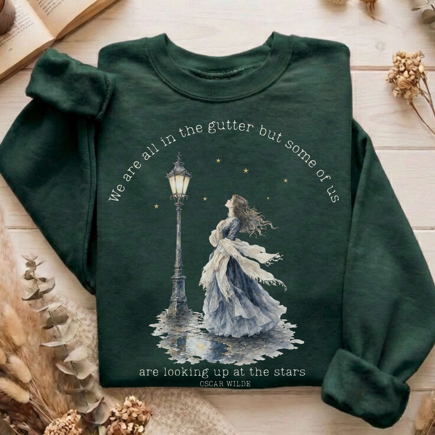 We Are All In The Gutter Oscar Wilde Literary Sweatshirt