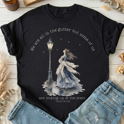We Are All In The Gutter Oscar Wilde Literary T-Shirt
