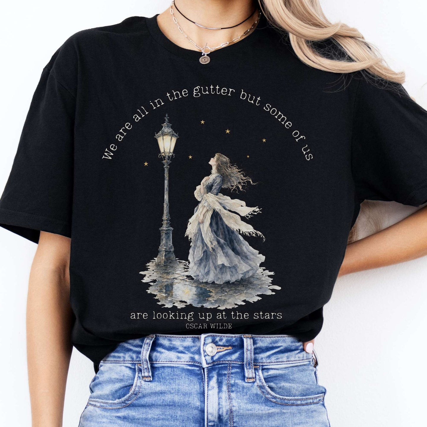 We Are All In The Gutter Oscar Wilde Literary T-Shirt