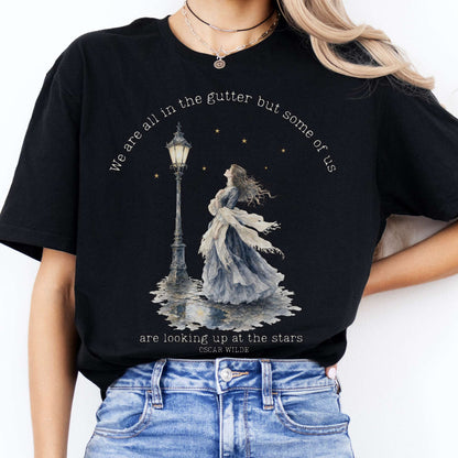 We Are All In The Gutter Oscar Wilde Literary T-Shirt