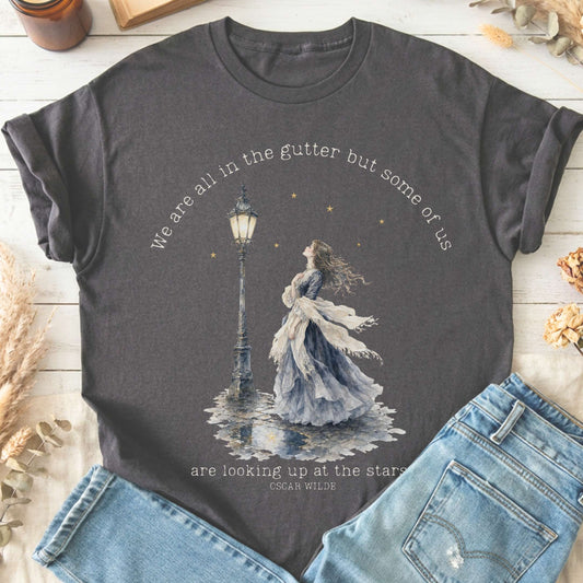 We Are All In The Gutter Oscar Wilde Literary T-Shirt