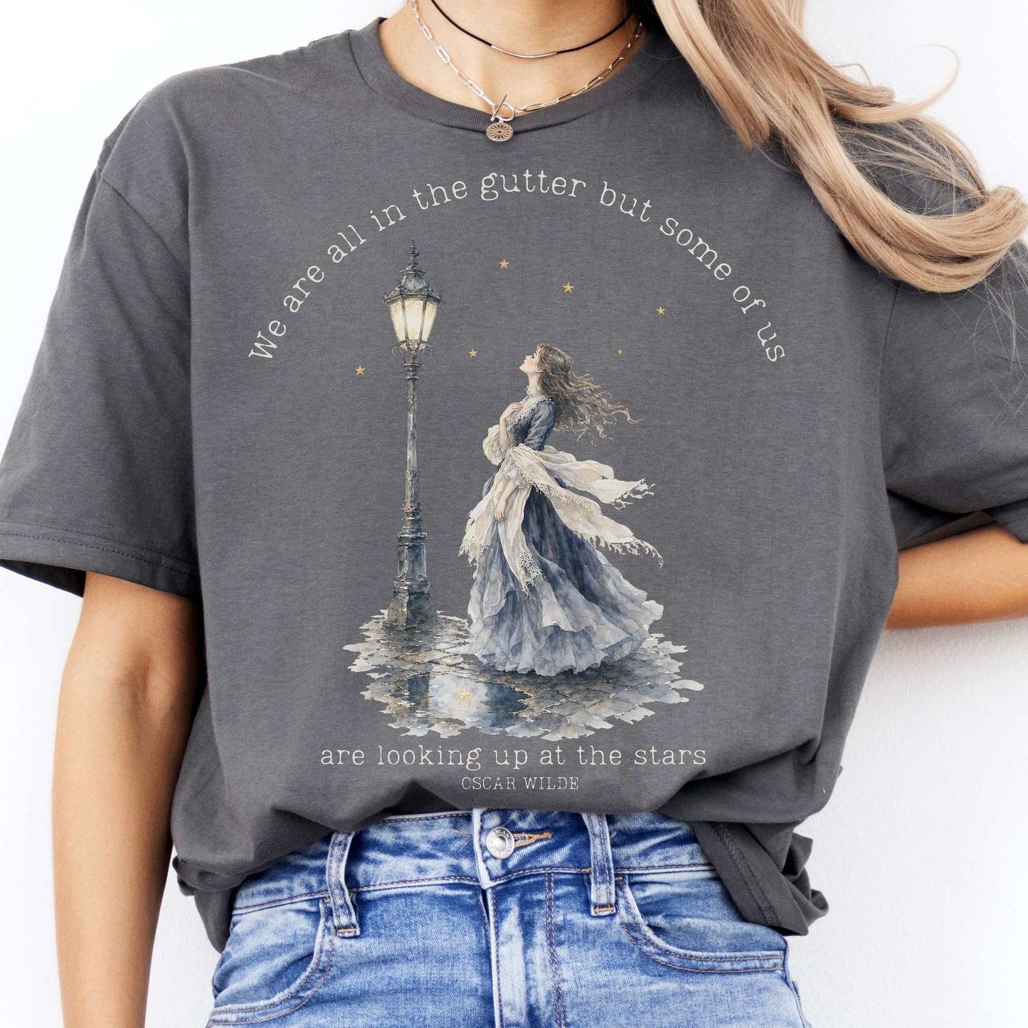 We Are All In The Gutter Oscar Wilde Literary T-Shirt