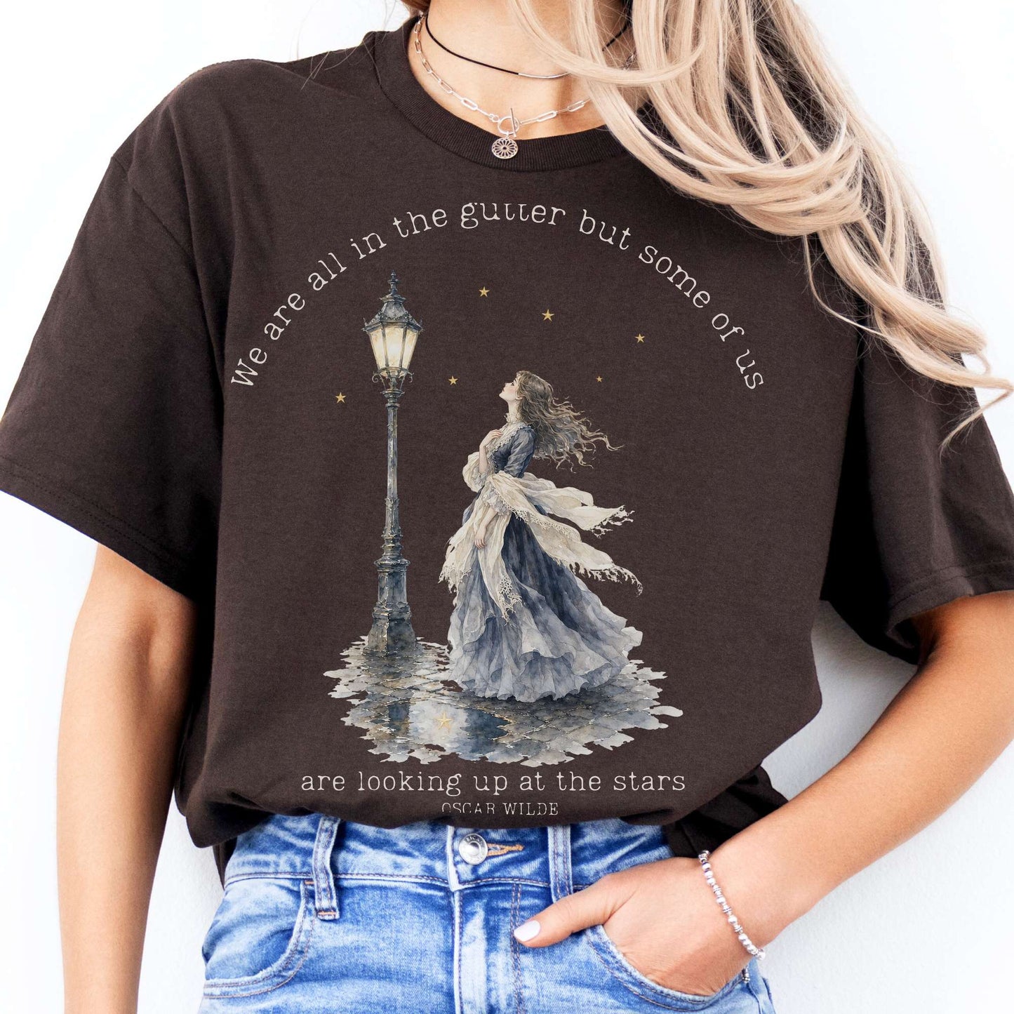 We Are All In The Gutter Oscar Wilde Literary T-Shirt