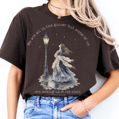 We Are All In The Gutter Oscar Wilde Literary T-Shirt