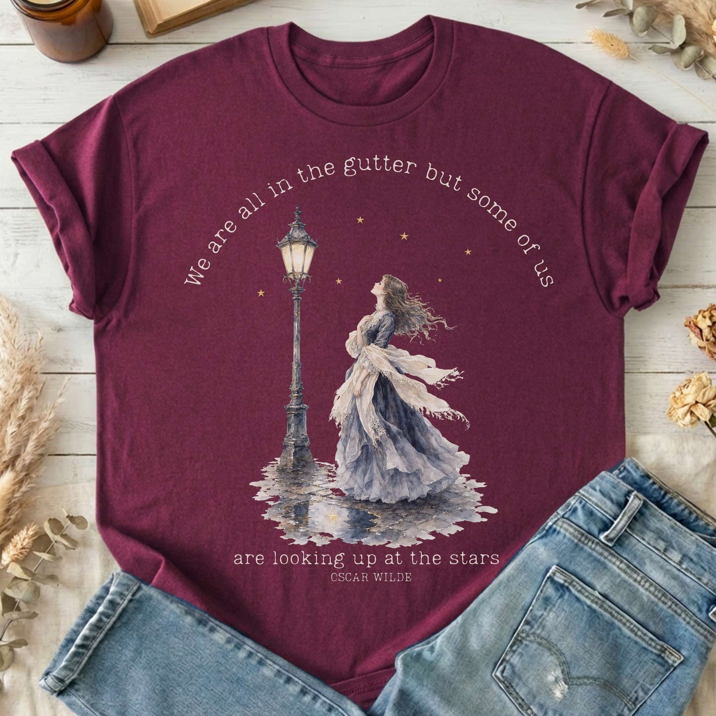 We Are All In The Gutter Oscar Wilde Literary T-Shirt